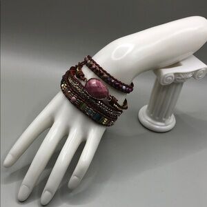 Cape Diablo Stone Long Wrap Bracelet Stella and Dot Bundle Boho Free Spirit.